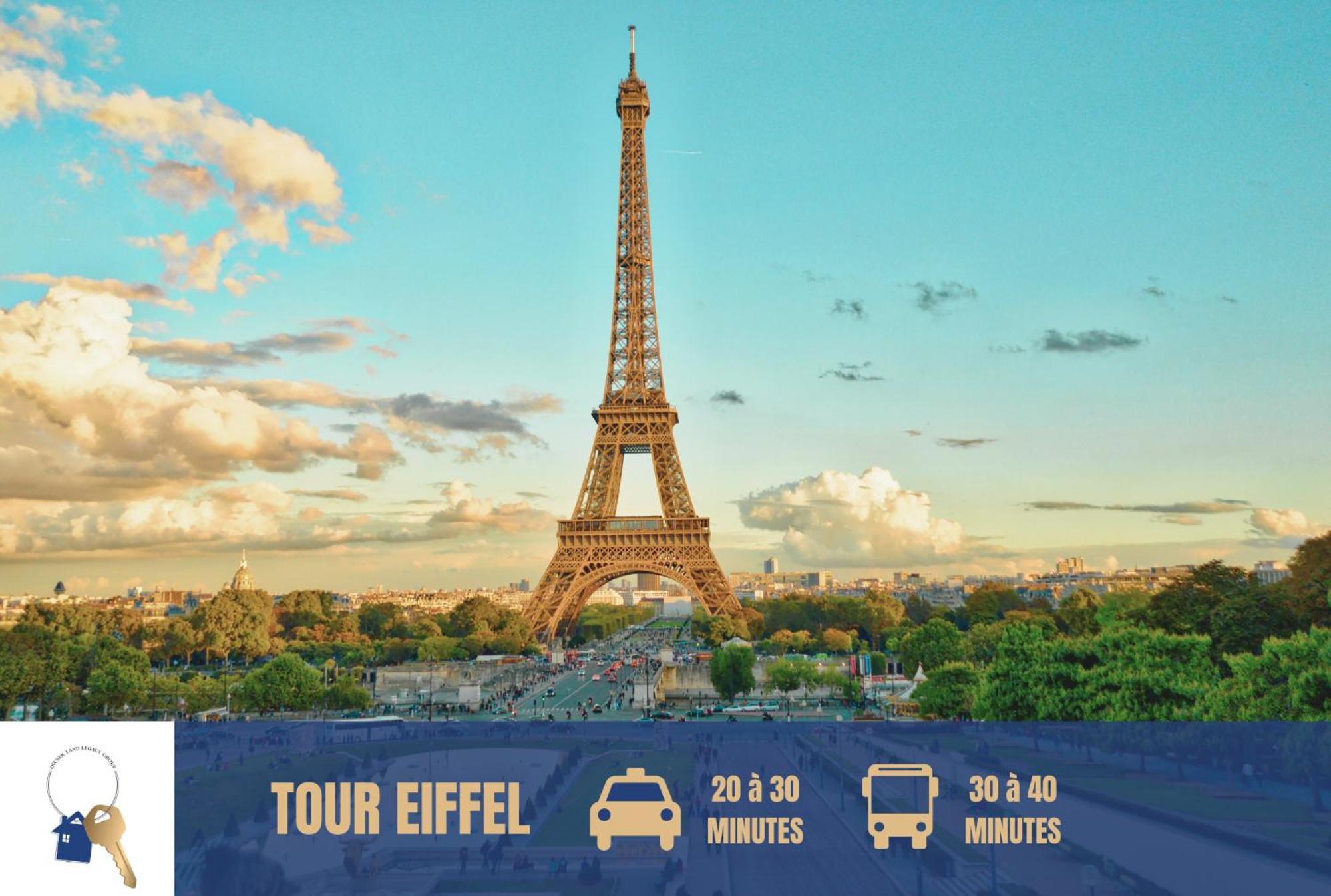 Chambre Lit Double Et Salon Avec Canape-Lit A 10 Minutes Des Champs Elysees Paris Ngoại thất bức ảnh